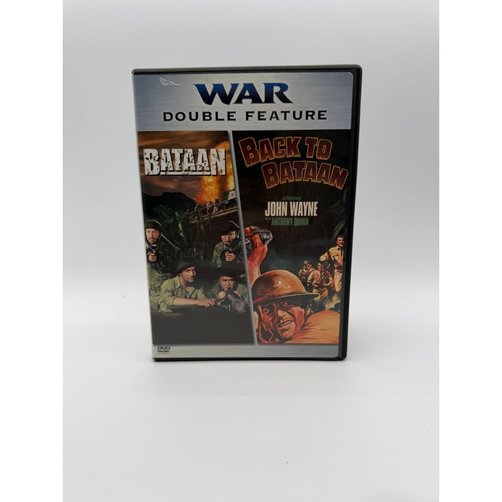 War Double Feature Bataan and Back to Bataan DVD John Wayne Robert Taylor WWII